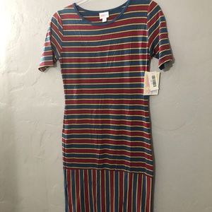 LuLaRoe Julia Striped Dress NWT